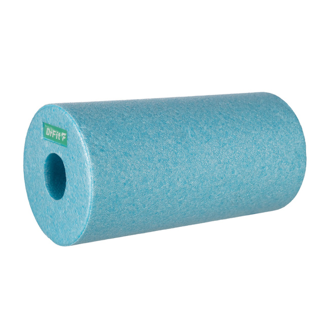 DrFit Travel roller do masażu i rehabilitacji gładki błękitny ø 15 x 33 cm
