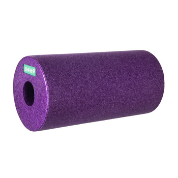 DrFit Travel roller do masażu i rehabilitacji gładki fioletowy ø 15 x 33 cm