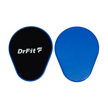   DrFit Dwustronne dyski ślizgowe do ćwiczeń niebieskie 