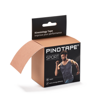 Pinotape Sport  wodoodporny, mocny tejp dla sportowców 5 cm x 5 m beżowy