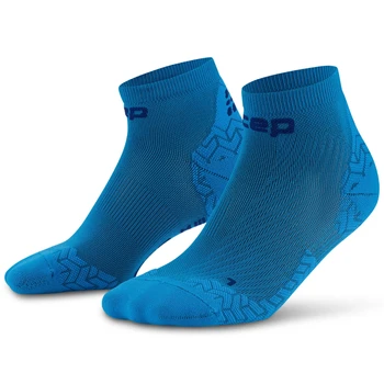 Damskie skarpety kompresyjne sportowe za kostkę low cut CEP Core Run Ultralight niebieskie
